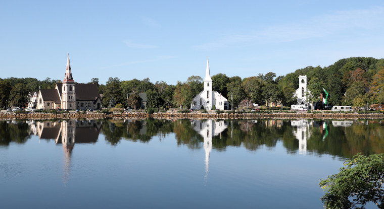 The three churches in Mahone Bay